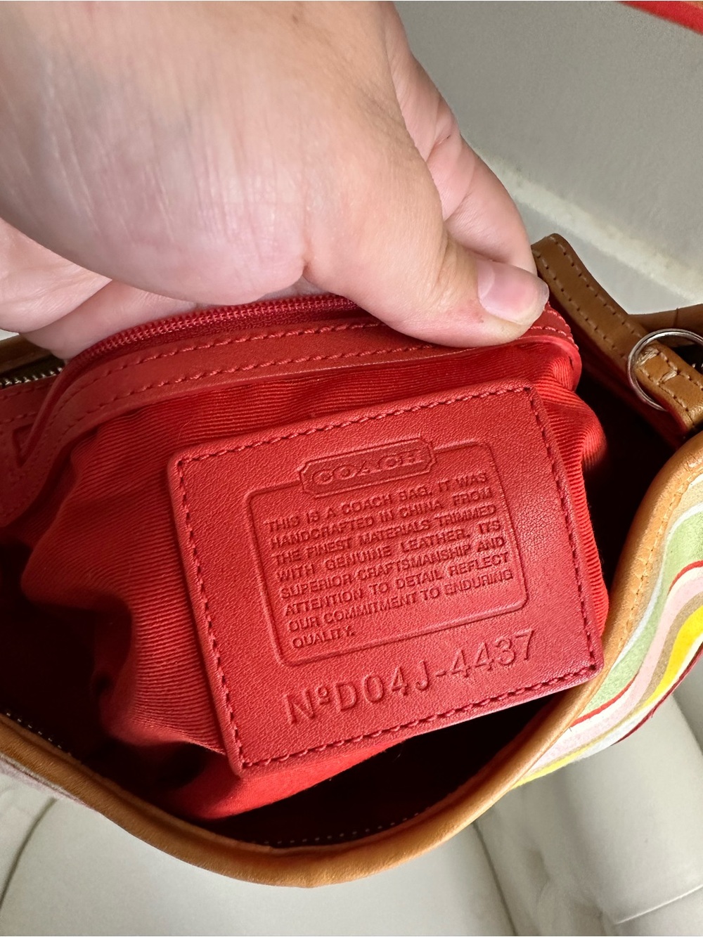 Coach Stripped Hobo Bag - Picture 7 of 7